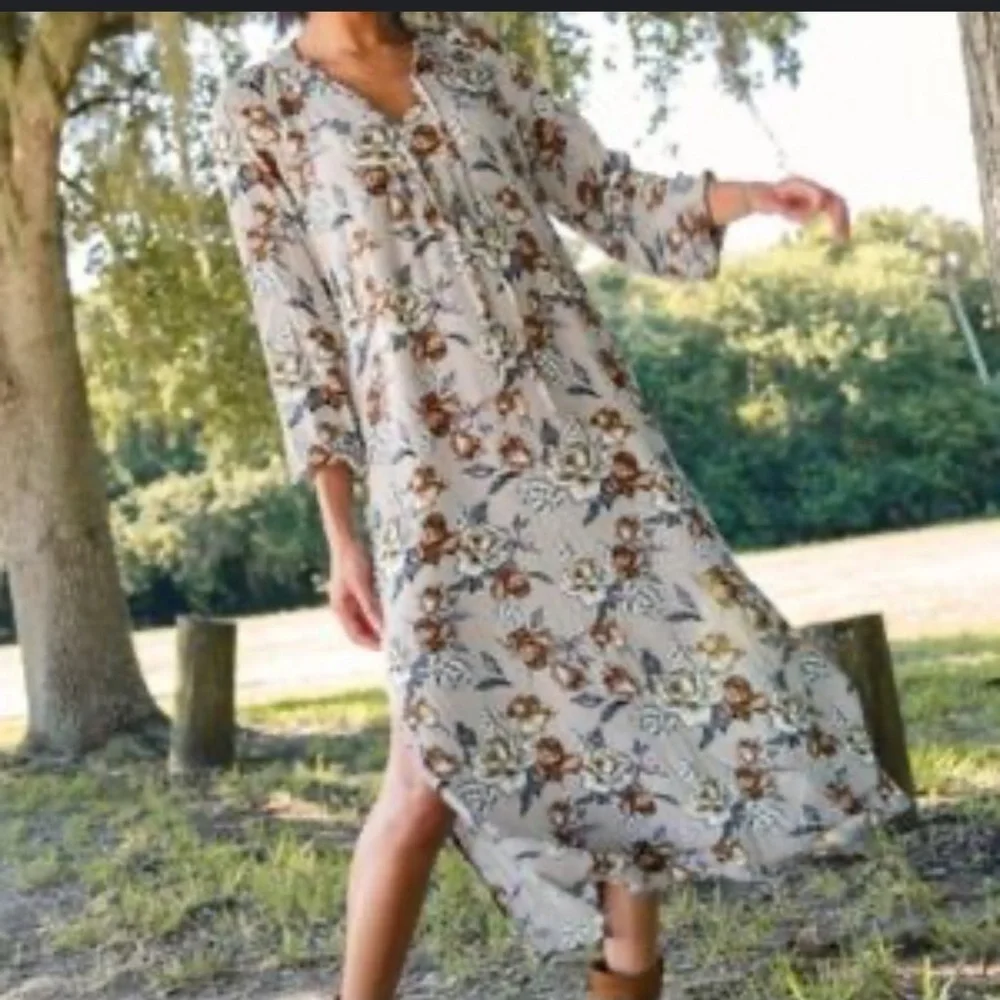 Natural Life Floral Boho Dress Size Medium